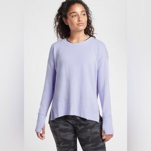 Athleta Coaster Luxe Sweatshirt Women's Size Small P Lavender Purple